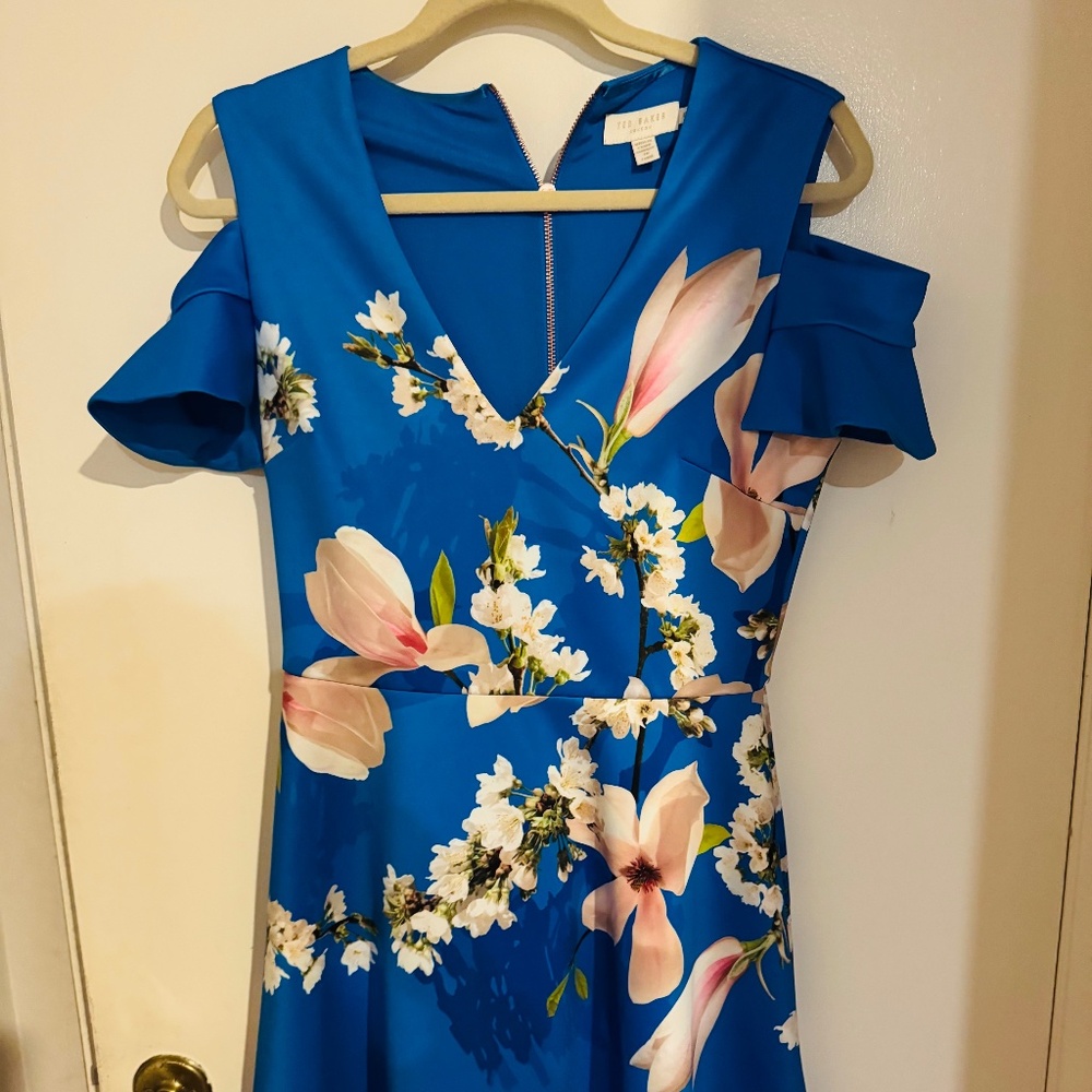 Ted Baker blue floral dress